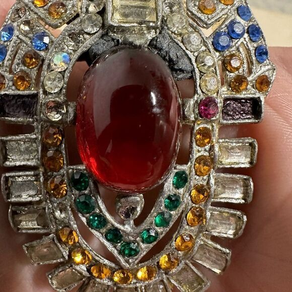 Vintage Art Deco Era Exquisite Detailed As Is Brooch - Picture 4 of 10